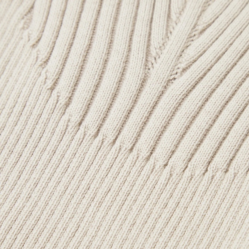 Manière de Voir Set - Beige Ribbed Contour Crop Top & Ombré Flared Leggings - Picture 11 of 15